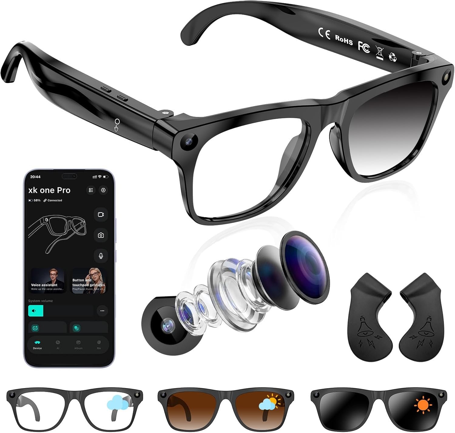 Best AI Smart Glasses 4K Video Recording & Real-Time AI Translation 2026 - Image 6