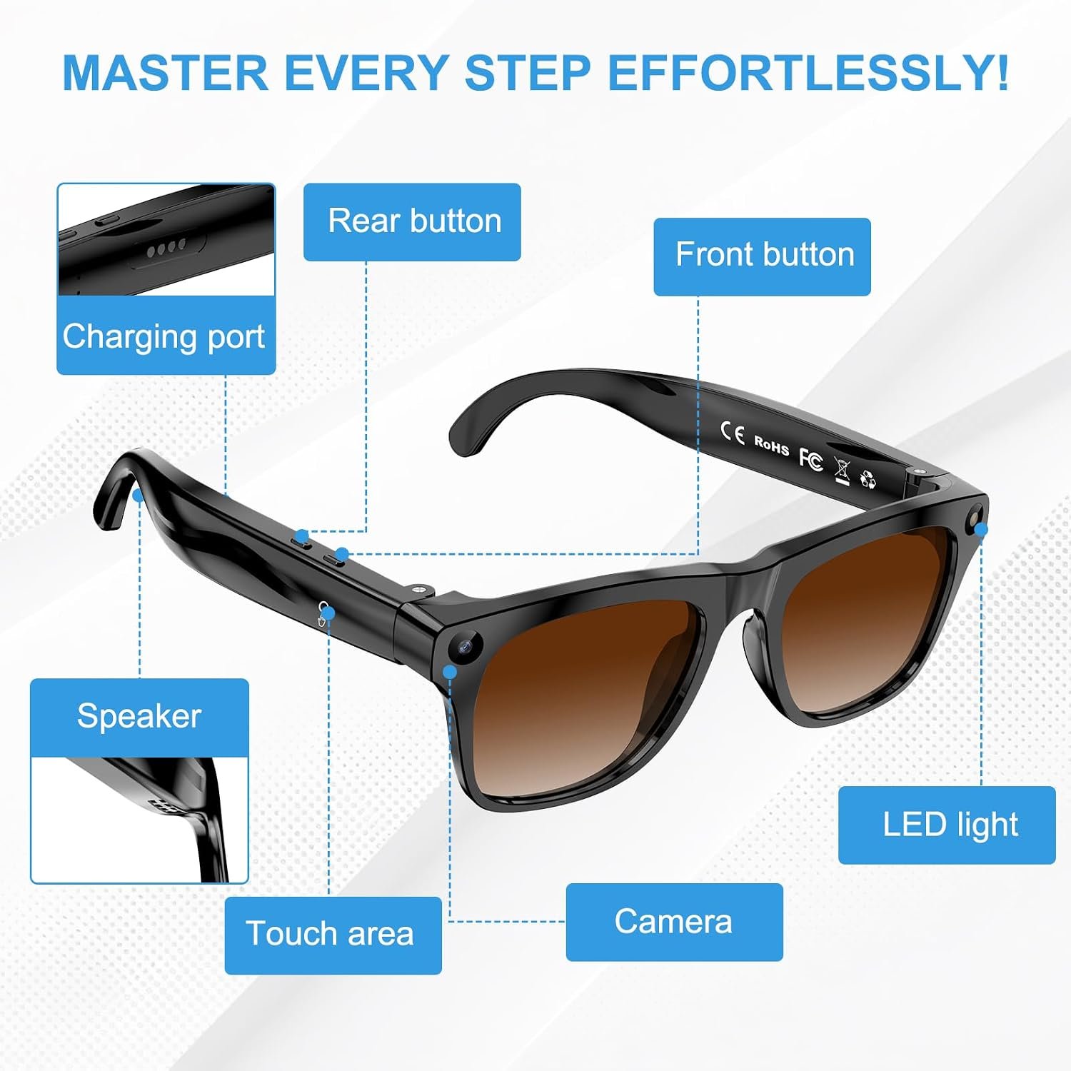 Best AI Smart Glasses 4K Video Recording & Real-Time AI Translation 2026 - Image 5