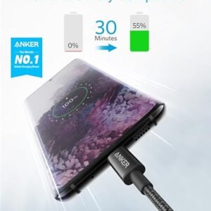 Best Fast Charging USB C Cable 2026 – Anker 60W Braided 2-Pack (6 ft, Black)