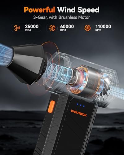 Best Wolfbox MegaFlow 50 Compressed Air Duster